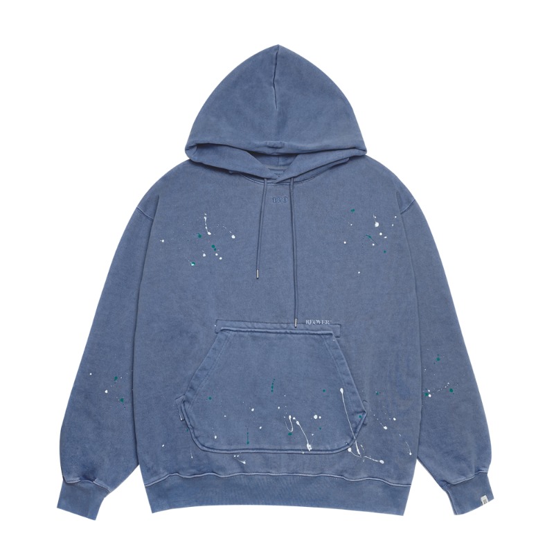 Collaboration_Dyed Painting Hoody - Worn navy