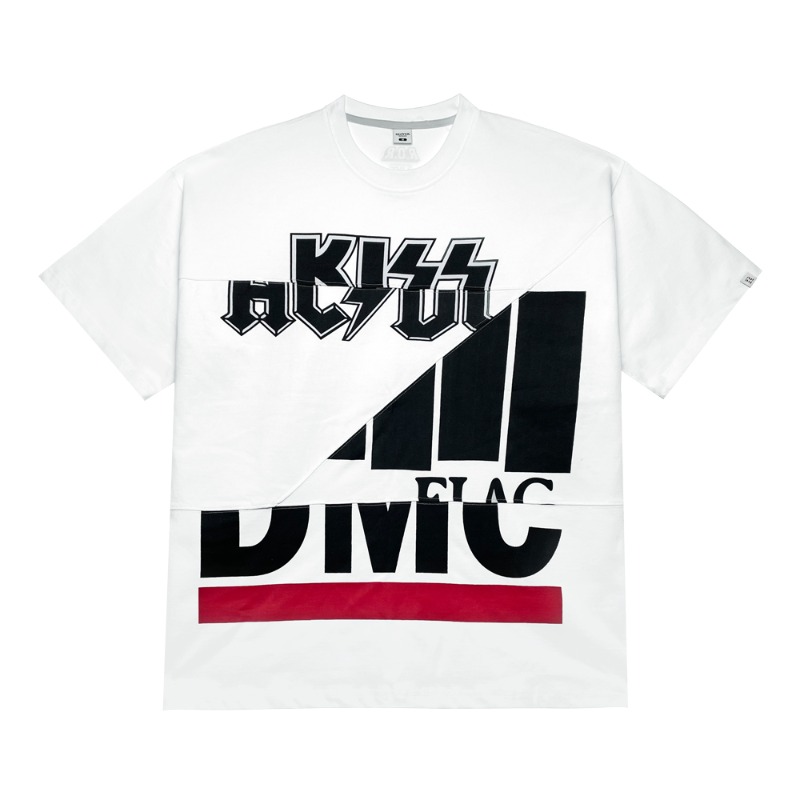 Collage band t-shirt - White