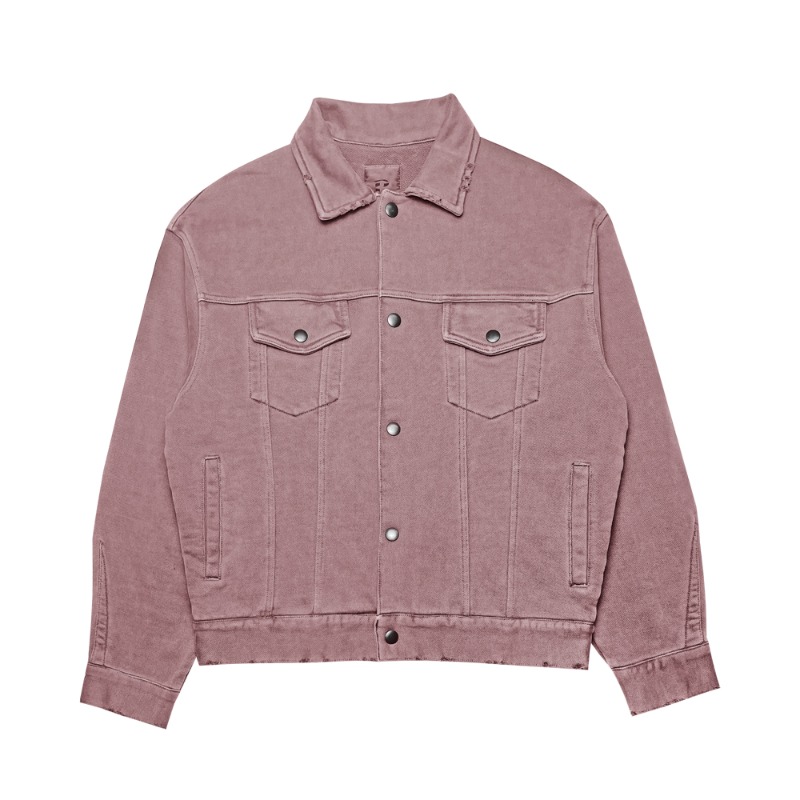 French terry third jacket - Dyed pink