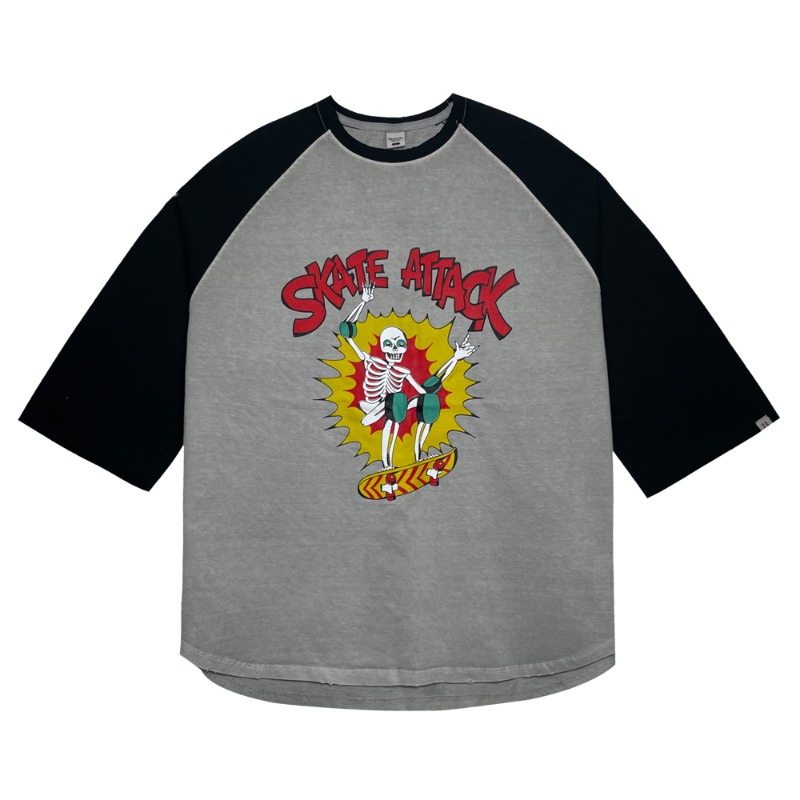 Skate Attack T-shirt - Dyed gray
