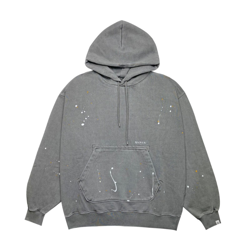 Dyed Painting Hoody - Worn gray
