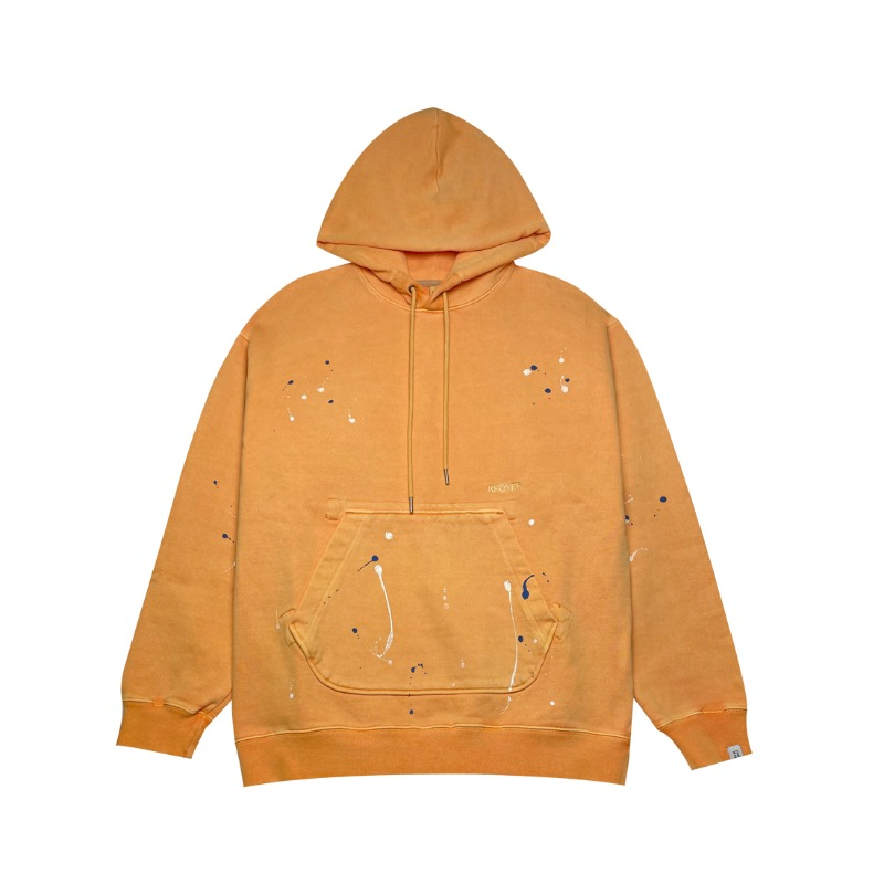 Dyed Painting Hoody (Second ver). - Dyed yellow