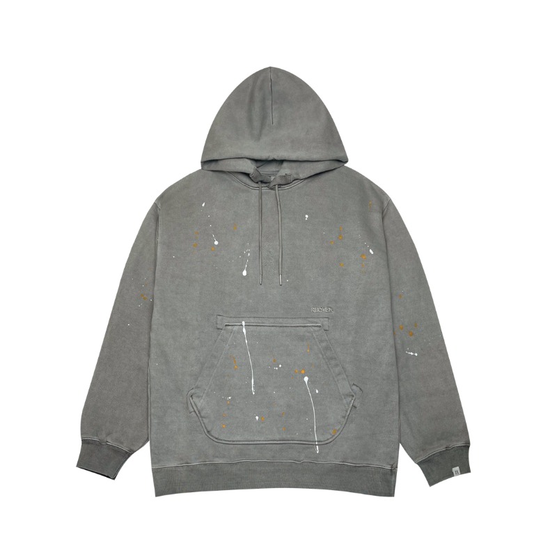 Dyed Painting Hoody (Second ver.) - Dyed gray