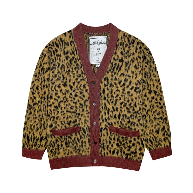 Black Out X REOVER Alpaca Leopard Cardigan - Gold