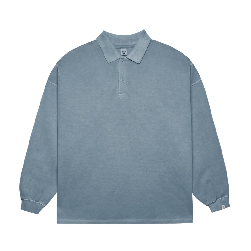 느린양반 X REOVER Dyed PQ Shirt - Dyed blue